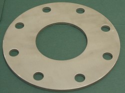 Waterjet cutting component parts for fabrication shop.